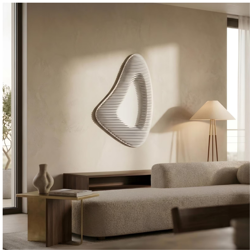 Miroir Organique Sculptural Noir – Élégance Contemporaine - Image 6